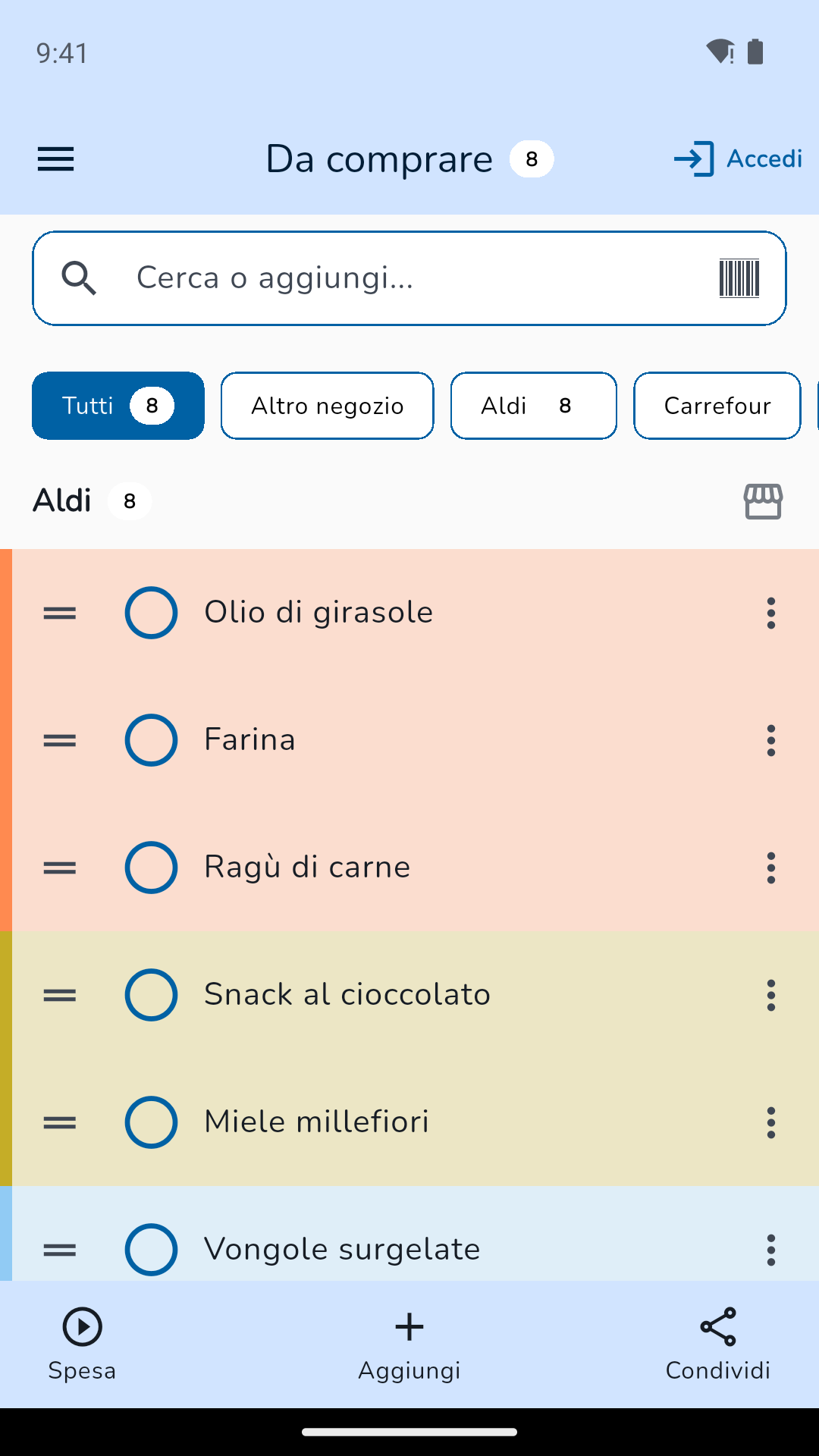 Lista della spesa