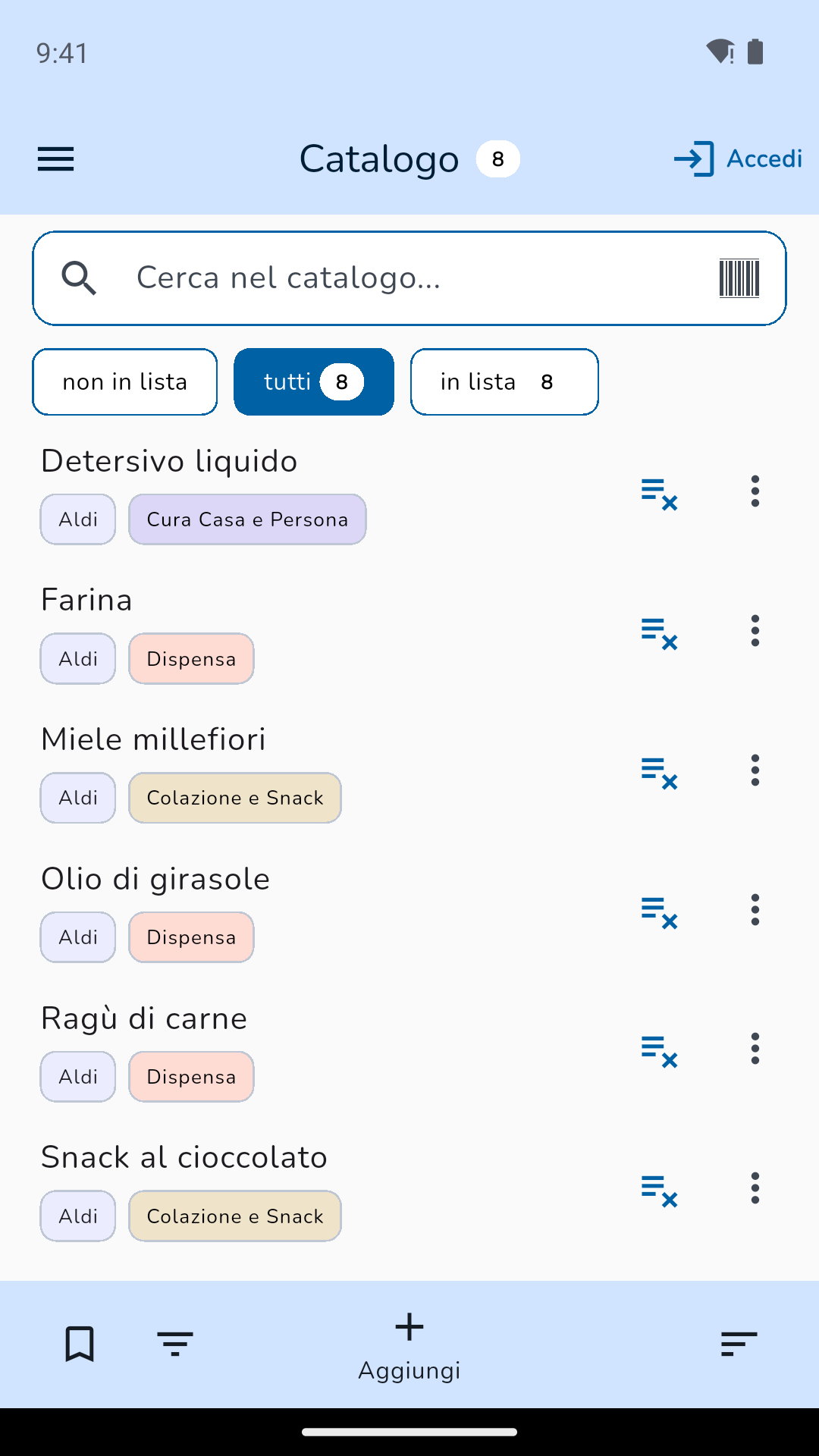 Catalogo prodotti